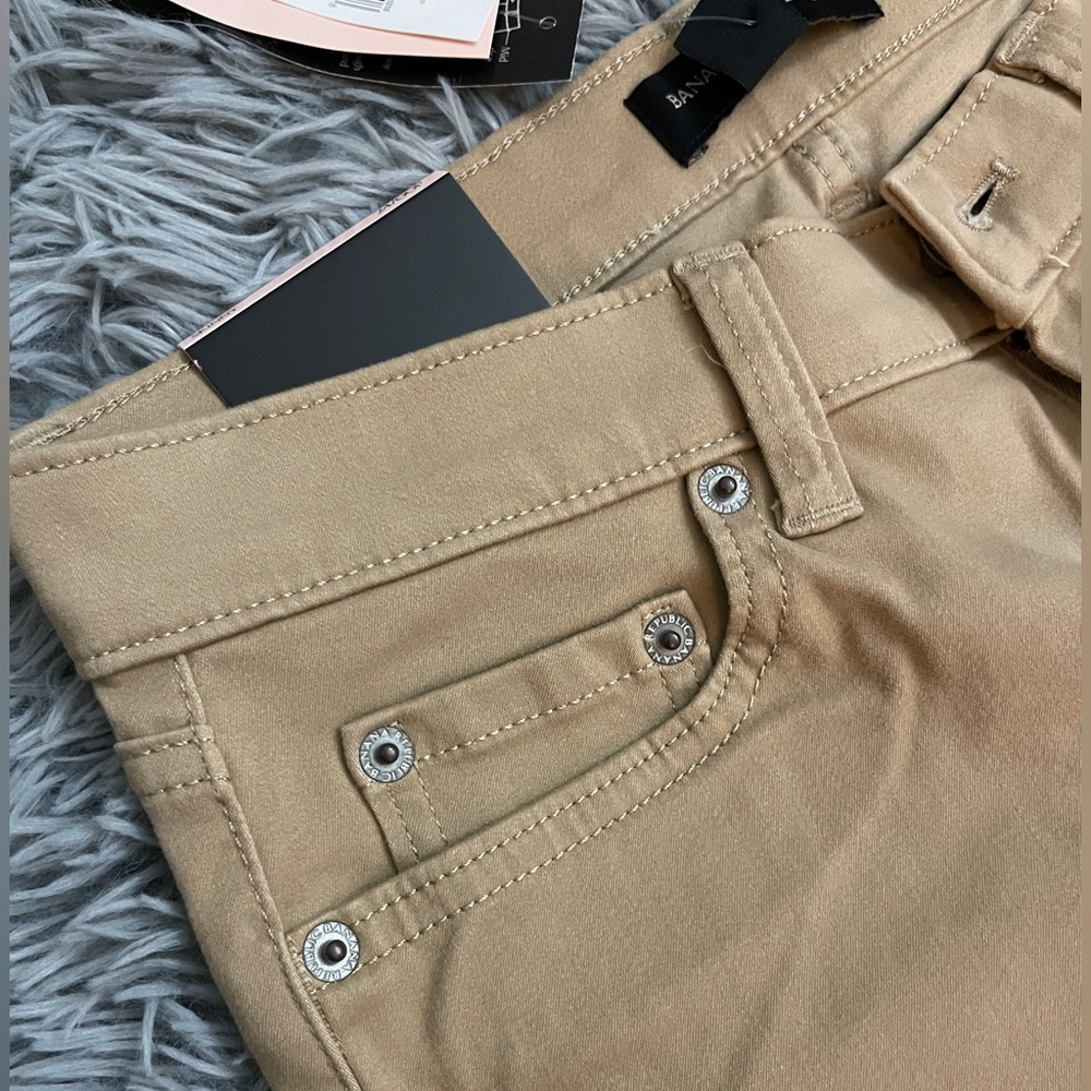 NWT Banana Republic Womens Tan Petite Skinny Khaki Dress Pants - Picture 6 of 12